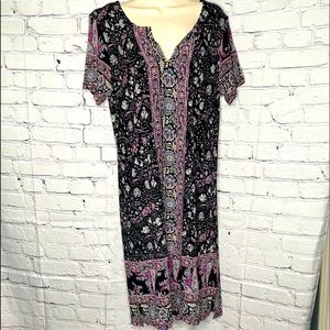 Black Floral Lucky Brand Dress !!